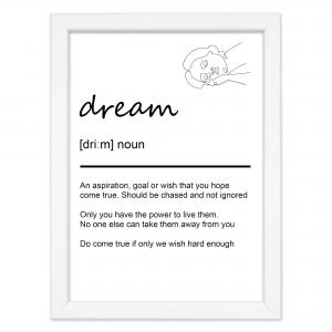 Quadro Moderno con Cornice OPTICAL in Legno Sottile Nera o Bianca 15x20 cm, Poster con disegno in Stile Lineare e descrizione della Parola con testo in lingua inglese - Nero Home del brand Lupia, categoria: Arredo e decorazioni > Quadri e Tele > Quadri con cornice.