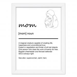 Quadro Moderno con Cornice OPTICAL in Legno Sottile Nera o Bianca 15x20 cm, Poster con disegno in Stile Lineare e descrizione della Parola con testo in lingua inglese - Nero Home del brand Lupia, categoria: Arredo e decorazioni > Quadri e Tele > Quadri con cornice.