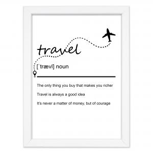 Quadro Moderno con Cornice OPTICAL in Legno Sottile Nera o Bianca 15x20 cm, Poster con disegno in Stile Lineare e descrizione della Parola con testo in lingua inglese - Nero Home del brand Lupia, categoria: Arredo e decorazioni > Quadri e Tele > Quadri con cornice.