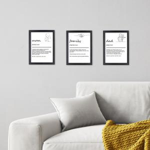 Quadro Moderno con Cornice OPTICAL in Legno Sottile Nera o Bianca 15x20 cm, Poster con disegno in Stile Lineare e descrizione della Parola con testo in lingua inglese - Nero Home del brand Lupia, categoria: Arredo e decorazioni > Quadri e Tele > Quadri con cornice.