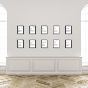 Quadro Moderno con Cornice OPTICAL in Legno Sottile Nera o Bianca 15x20 cm, Poster con disegno in Stile Lineare e descrizione della Parola con testo in lingua inglese - Nero Home del brand Lupia, categoria: Arredo e decorazioni > Quadri e Tele > Quadri con cornice.