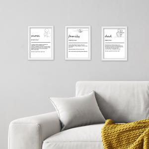 Quadro Moderno con Cornice OPTICAL in Legno Sottile Nera o Bianca 15x20 cm, Poster con disegno in Stile Lineare e descrizione della Parola con testo in lingua inglese - Nero Home del brand Lupia, categoria: Arredo e decorazioni > Quadri e Tele > Quadri con cornice.