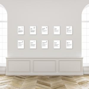 Quadro Moderno con Cornice OPTICAL in Legno Sottile Nera o Bianca 15x20 cm, Poster con disegno in Stile Lineare e descrizione della Parola con testo in lingua inglese - Nero Home del brand Lupia, categoria: Arredo e decorazioni > Quadri e Tele > Quadri con cornice.