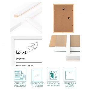 Quadro Moderno con Cornice OPTICAL in Legno Sottile Nera o Bianca 15x20 cm, Poster con disegno in Stile Lineare e descrizione della Parola con testo in lingua inglese - Nero Home del brand Lupia, categoria: Arredo e decorazioni > Quadri e Tele > Quadri con cornice.