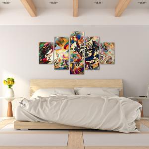 Lupia - Quadro moderno 5 pezzi su tela pvc, Grande Vogue, COMPOSITION VII, 105x160 cm, Stampe ad alta risoluzione, Facili da appendere, Ideale per soggiorno, camera da letto, Made in Italy del brand Lupia, categoria: Arredo e decorazioni > Quadri e Tele > Quadri su tela.