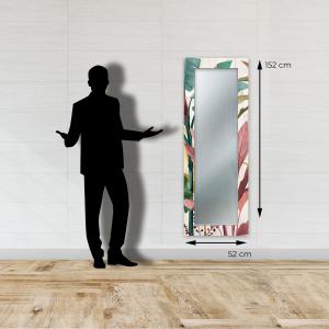Specchio da parete lungo moderno Mirror Fantasy BANANA LEAVES BEIGE 52x152 cm con cornice stampata, specchiera per camera da letto, soggiorno, ingresso del brand Lupia, categoria: Complementi d'arredo > Specchi e specchiere > Specchi stampati.