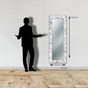 Specchio da parete lungo moderno Mirror Fantasy CALLE WHITE 52x152 cm con cornice stampata, specchiera per camera da letto, soggiorno, ingresso del brand Lupia, categoria: Complementi d'arredo > Specchi e specchiere > Specchi stampati.