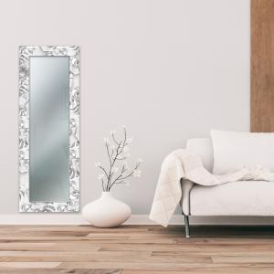 Specchio da parete lungo moderno Mirror Fantasy CALLE WHITE 52x152 cm con cornice stampata, specchiera per camera da letto, soggiorno, ingresso del brand Lupia, categoria: Complementi d'arredo > Specchi e specchiere > Specchi stampati.