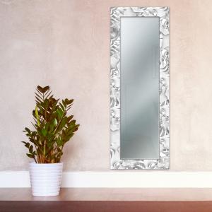 Specchio da parete lungo moderno Mirror Fantasy CALLE WHITE 52x152 cm con cornice stampata, specchiera per camera da letto, soggiorno, ingresso del brand Lupia, categoria: Complementi d'arredo > Specchi e specchiere > Specchi stampati.