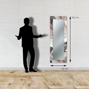 Specchio da parete lungo moderno Mirror Fantasy LEAVES MIX 52x152 cm con cornice stampata, specchiera per camera da letto, soggiorno, ingresso del brand Lupia, categoria: Complementi d'arredo > Specchi e specchiere > Specchi da parete.
