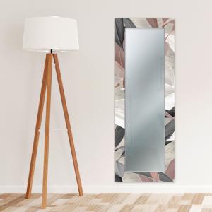 Specchio da parete lungo moderno Mirror Fantasy LEAVES MIX 52x152 cm con cornice stampata, specchiera per camera da letto, soggiorno, ingresso del brand Lupia, categoria: Complementi d'arredo > Specchi e specchiere > Specchi da parete.