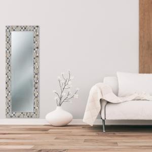 Specchio da parete lungo moderno Mirror Fantasy LEAVES TILES MIX 52x152 cm con cornice stampata, specchiera per camera da letto, soggiorno, ingresso del brand Lupia, categoria: Complementi d'arredo > Specchi e specchiere > Specchi da parete.