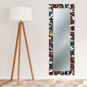 Specchio da parete lungo moderno Mirror Fantasy VOYAGER POP 52x152 cm con cornice stampata, specchiera per camera da letto, soggiorno, ingresso del brand Lupia, categoria: Complementi d'arredo > Specchi e specchiere > Specchi da parete.