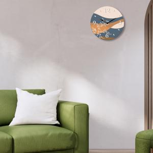 Lupia - Orologio da Parete in Legno ecologico, con stampa ORIENTAL STYLE BEIGE, 32x32 cm, Made in Italy, Movimento a Quarzo, Alimentato a Batteria non inclusa, Adatto a Tutti gli Stili di Casa del brand Lupia, categoria: Complementi d'arredo > Orologi > Orologi da parete.