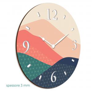 Lupia - Orologio da Parete in Legno ecologico, con stampa ORIENTAL STYLE BEIGE, 32x32 cm, Made in Italy, Movimento a Quarzo, Alimentato a Batteria non inclusa, Adatto a Tutti gli Stili di Casa del brand Lupia, categoria: Complementi d'arredo > Orologi > Orologi da parete.