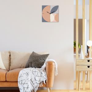 Lupia - Orologio da Parete in Legno ecologico, con stampa GEOMETRIC MOSAIC, 30x30 cm, Made in Italy, Movimento a Quarzo, Alimentato a Batteria non inclusa, Adatto a Tutti gli Stili di Casa del brand Lupia, categoria: Complementi d'arredo > Orologi > Orologi da parete.