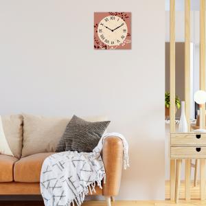 Lupia - Orologio da Parete in Legno ecologico, con stampa JAPANESE STYLE RED, 30x30 cm, Made in Italy, Movimento a Quarzo, Alimentato a Batteria non inclusa, Adatto a Tutti gli Stili di Casa del brand Lupia, categoria: Complementi d'arredo > Orologi > Orologi da parete.