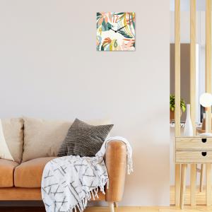 Lupia - Orologio da Parete in Legno ecologico, con stampa FOLIAGE COLOR, 30x30 cm, Made in Italy, Movimento a Quarzo, Alimentato a Batteria non inclusa, Adatto a Tutti gli Stili di Casa del brand Lupia, categoria: Complementi d'arredo > Orologi > Orologi da parete.