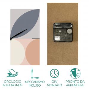 Lupia - Orologio da Parete in Legno ecologico, con stampa FOLIAGE COLOR, 30x30 cm, Made in Italy, Movimento a Quarzo, Alimentato a Batteria non inclusa, Adatto a Tutti gli Stili di Casa del brand Lupia, categoria: Complementi d'arredo > Orologi > Orologi da parete.
