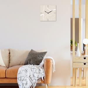 Lupia - Orologio da Parete in Legno ecologico, con stampa ORGANIC ABSTRACT BEIGE, 30x30 cm, Made in Italy, Movimento a Quarzo, Alimentato a Batteria non inclusa, Adatto a Tutti gli Stili di Casa del brand Lupia, categoria: Complementi d'arredo > Orologi > Orologi da parete.
