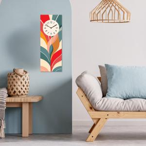 Lupia - Orologio da Parete in Legno ecologico, con stampa FLORAL COLORED, 30x80 cm, Made in Italy, Movimento a Quarzo, Alimentato a Batteria non inclusa, Adatto a Tutti gli Stili di Casa del brand Lupia, categoria: Complementi d'arredo > Orologi > Orologi da parete.
