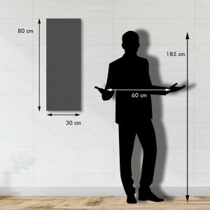 Lupia - Orologio da Parete in Legno ecologico, con stampa PAIN SPOTS, 30x80 cm, Made in Italy, Movimento a Quarzo, Alimentato a Batteria non inclusa, Adatto a Tutti gli Stili di Casa del brand Lupia, categoria: Complementi d'arredo > Orologi > Orologi da parete.