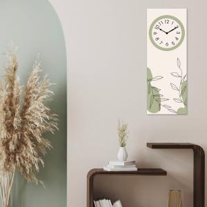 Lupia - Orologio da Parete in Legno ecologico, con stampa STYLIZED FLORAL GREEN, 30x80 cm, Made in Italy, Movimento a Quarzo, Alimentato a Batteria non inclusa, Adatto a Tutti gli Stili di Casa del brand Lupia, categoria: Complementi d'arredo > Orologi > Orologi da parete.