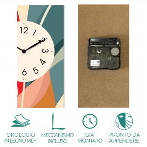 Lupia - Orologio da Parete in Legno ecologico, con stampa STYLIZED FLORAL GREEN, 30x80 cm, Made in Italy, Movimento a Quarzo, Alimentato a Batteria non inclusa, Adatto a Tutti gli Stili di Casa del brand Lupia, categoria: Complementi d'arredo > Orologi > Orologi da parete.