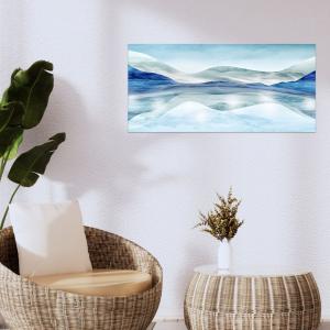 Lupia - Quadro Moderno MONDIE' SPECCHIO D'ACQUA con Stampa Alta Definizione, Lamina Argento o Oro, Adatto a Soggiorno e Camera, Made in Italy, 31x66 cm, poster su Legno del brand Lupia, categoria: Arredo e decorazioni > Quadri e Tele > Quadri su Legno.