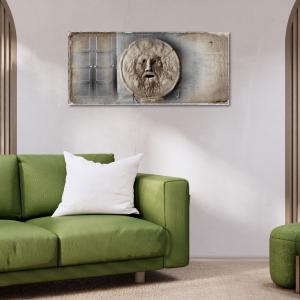 Lupia - Quadro moderno su Tela Canvas DEEP 65X143 cm, con paesaggi e localismi italiani, per casa, soggiorno, capezzale camera da letto, hotel, ufficio, ROMA - BOCCA DELLA VERITa' MIX          del brand Lupia, categoria: Arredo e decorazioni > Quadri e Tele > Quadri cittÃ  e Localismi.