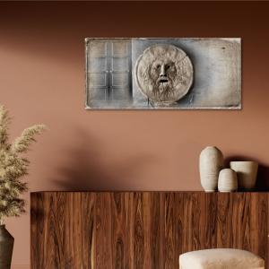 Lupia - Quadro moderno su Tela Canvas DEEP 65X143 cm, con paesaggi e localismi italiani, per casa, soggiorno, capezzale camera da letto, hotel, ufficio, ROMA - BOCCA DELLA VERITa' MIX          del brand Lupia, categoria: Arredo e decorazioni > Quadri e Tele > Quadri cittÃ  e Localismi.