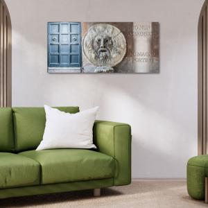 Lupia - Quadro moderno su Tela Canvas DEEP 65X143 cm, con paesaggi e localismi italiani, per casa, soggiorno, capezzale camera da letto, hotel, ufficio, ROMA - BOCCA VERITa'-MAGNO FORTE        del brand Lupia, categoria: Arredo e decorazioni > Quadri e Tele > Quadri cittÃ  e Localismi.