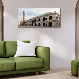 Lupia - Quadro moderno su Tela Canvas DEEP 65X143 cm, con paesaggi e localismi italiani, per casa, soggiorno, capezzale camera da letto, hotel, ufficio, VICENZA - BASILICA                     del brand Lupia, categoria: Arredo e decorazioni > Quadri e Tele > Quadri cittÃ  e Localismi.