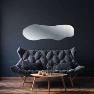 Lupia - Specchio da Parete Irregolare, asimmetrico ORGANICO, Specchio moderno Camera Letto, Bagno, Ingresso, forma macchia, goccia, montaggio facile con pannello mdf posteriore, filo lucido - 49x69 cm del brand Lupia, categoria: Complementi d'arredo > Specchi e specchiere > Specchi da parete.