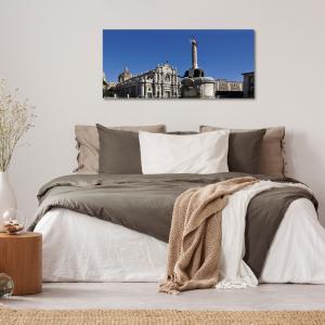 Lupia - Quadro moderno su Tela Canvas DEEP 65X143 cm, con paesaggi e localismi italiani, per casa, soggiorno, capezzale camera da letto, hotel, ufficio, CATANIA - PIAZZA DUOMO                 del brand Lupia, categoria: Arredo e decorazioni > Quadri e Tele > Quadri cittÃ  e Localismi.