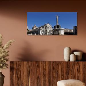 Lupia - Quadro moderno su Tela Canvas DEEP 65X143 cm, con paesaggi e localismi italiani, per casa, soggiorno, capezzale camera da letto, hotel, ufficio, CATANIA - PIAZZA DUOMO                 del brand Lupia, categoria: Arredo e decorazioni > Quadri e Tele > Quadri cittÃ  e Localismi.