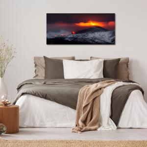 Lupia - Quadro moderno su Tela Canvas DEEP 65X143 cm, con paesaggi e localismi italiani, per casa, soggiorno, capezzale camera da letto, hotel, ufficio, CATANIA - ETNA INNEVATA                del brand Lupia, categoria: Arredo e decorazioni > Quadri e Tele > Quadri cittÃ  e Localismi.