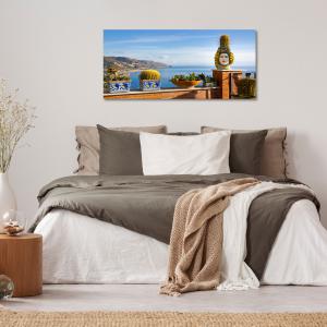 Lupia - Quadro moderno su Tela Canvas DEEP 65X143 cm, con paesaggi e localismi italiani, per casa, soggiorno, capezzale camera da letto, hotel, ufficio, CATANIA - PANORAMA TAORMINA       del brand Lupia, categoria: Arredo e decorazioni > Quadri e Tele > Quadri cittÃ  e Localismi.