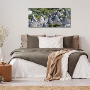 Lupia - Quadro moderno su Tela Canvas DEEP 65X143 cm, con paesaggi e localismi italiani, per casa, soggiorno, capezzale camera da letto, hotel, ufficio, PUGLIA - PANORAMA ALBEROBELLO          del brand Lupia, categoria: Arredo e decorazioni > Quadri e Tele > Quadri cittÃ  e Localismi.