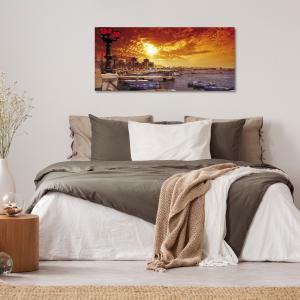 Lupia - Quadro moderno su Tela Canvas DEEP 65X143 cm, con paesaggi e localismi italiani, per casa, soggiorno, capezzale camera da letto, hotel, ufficio, PUGLIA - BARI HOT                      del brand Lupia, categoria: Arredo e decorazioni > Quadri e Tele > Quadri cittÃ  e Localismi.