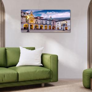 Lupia - Quadro moderno su Tela Canvas DEEP 65X143 cm, con paesaggi e localismi italiani, per casa, soggiorno, capezzale camera da letto, hotel, ufficio, BRESCIA - PIAZZA DELLA LOGGIA          del brand Lupia, categoria: Arredo e decorazioni > Quadri e Tele > Quadri cittÃ  e Localismi.