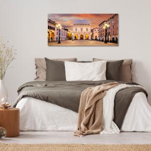 Lupia - Quadro moderno su Tela Canvas DEEP 65X143 cm, con paesaggi e localismi italiani, per casa, soggiorno, capezzale camera da letto, hotel, ufficio, BRESCIA - PALAZZO DELLA LOGGIA         del brand Lupia, categoria: Arredo e decorazioni > Quadri e Tele > Quadri cittÃ  e Localismi.