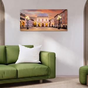 Lupia - Quadro moderno su Tela Canvas DEEP 65X143 cm, con paesaggi e localismi italiani, per casa, soggiorno, capezzale camera da letto, hotel, ufficio, BRESCIA - PALAZZO DELLA LOGGIA         del brand Lupia, categoria: Arredo e decorazioni > Quadri e Tele > Quadri cittÃ  e Localismi.