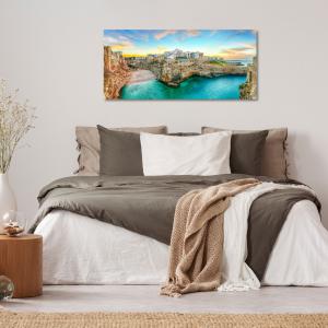 Lupia - Quadro moderno su Tela Canvas DEEP 65X143 cm, con paesaggi e localismi italiani, per casa, soggiorno, capezzale camera da letto, hotel, ufficio, PUGLIA - BASTIONE DI SANTO STEFANO     del brand Lupia, categoria: Arredo e decorazioni > Quadri e Tele > Quadri cittÃ  e Localismi.