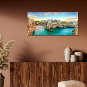 Lupia - Quadro moderno su Tela Canvas DEEP 65X143 cm, con paesaggi e localismi italiani, per casa, soggiorno, capezzale camera da letto, hotel, ufficio, PUGLIA - BASTIONE DI SANTO STEFANO     del brand Lupia, categoria: Arredo e decorazioni > Quadri e Tele > Quadri cittÃ  e Localismi.