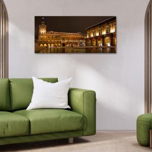 Lupia - Quadro moderno su Tela Canvas DEEP 65X143 cm, con paesaggi e localismi italiani, per casa, soggiorno, capezzale camera da letto, hotel, ufficio, BOLOGNA - PALAZZO D'ACCURSIO           del brand Lupia, categoria: Arredo e decorazioni > Quadri e Tele > Quadri cittÃ  e Localismi.