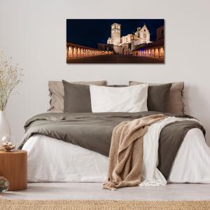 Lupia - Quadro moderno su Tela Canvas DEEP 65X143 cm, con paesaggi e localismi italiani, per casa, soggiorno, capezzale camera da letto, hotel, ufficio, PERUGIA - CHIESA SAN FRANCESCO NOTTE   del brand Lupia, categoria: Arredo e decorazioni > Quadri e Tele > Quadri cittÃ  e Localismi.