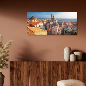 Lupia - Quadro moderno su Tela Canvas DEEP 65X143 cm, con paesaggi e localismi italiani, per casa, soggiorno, capezzale camera da letto, hotel, ufficio, BERGAMO-SANTA MARIA MAGGIORE           del brand Lupia, categoria: Arredo e decorazioni > Quadri e Tele > Quadri cittÃ  e Localismi.