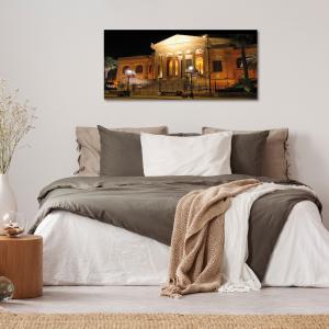 Lupia - Quadro moderno su Tela Canvas DEEP 65X143 cm, con paesaggi e localismi italiani, per casa, soggiorno, capezzale camera da letto, hotel, ufficio, PALERMO - TEATRO MASSIMO               del brand Lupia, categoria: Arredo e decorazioni > Quadri e Tele > Quadri cittÃ  e Localismi.