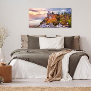 Lupia - Quadro moderno su Tela Canvas DEEP 65X143 cm, con paesaggi e localismi italiani, per casa, soggiorno, capezzale camera da letto, hotel, ufficio, RIMINI - PANORAMA SAN MARINO           del brand Lupia, categoria: Arredo e decorazioni > Quadri e Tele > Quadri cittÃ  e Localismi.